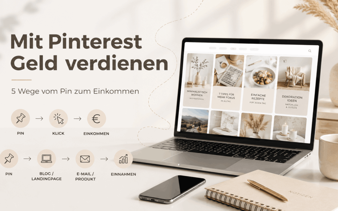 Wie du mit Pinterest Geld verdienst: 5 Wege vom Pin zum Einkommen